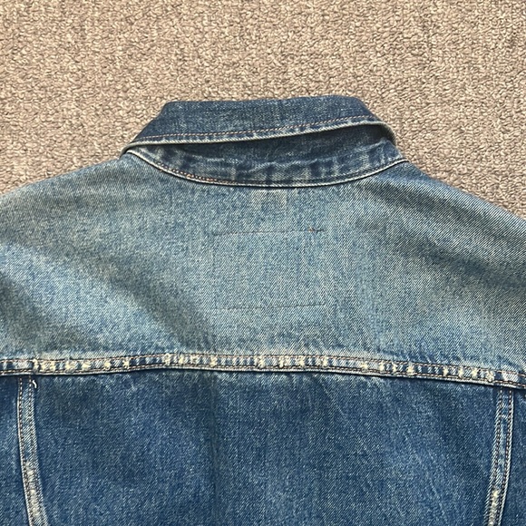 NWOT GAP 1969 Mens Denim Jacket Distressed Indigo Size XL - Picture 10 of 15